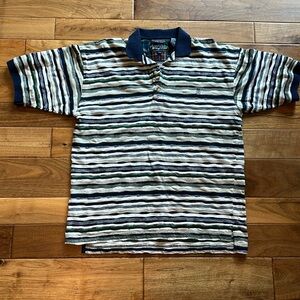 Vtg Siegfried 3D Coogi style polo crested shirt